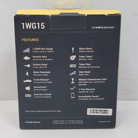 Compustar 1WG15 1-Way Remote Upgrade Kit NWB - Picture 2 of 5